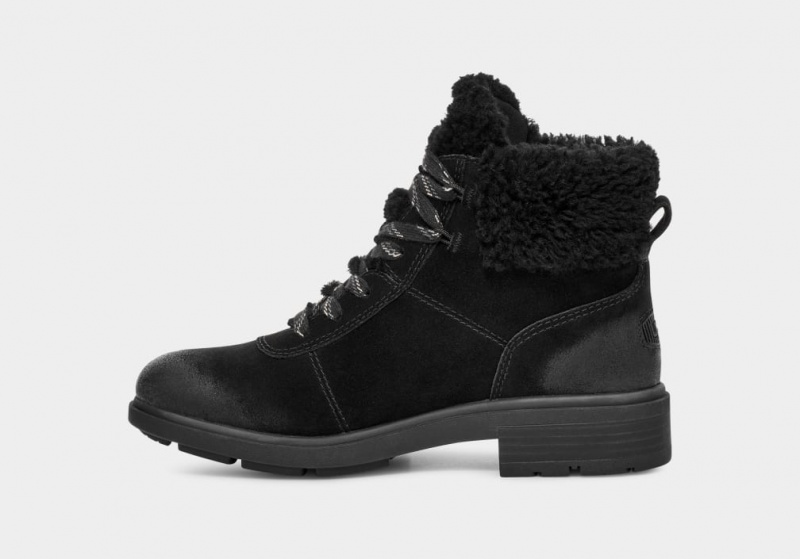 Kozaki Damskie Ugg Harrison Cozy Koronkowe Czarne | WAY-156480