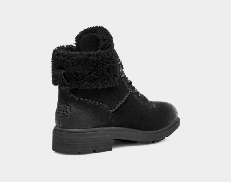 Kozaki Damskie Ugg Harrison Cozy Koronkowe Czarne | WAY-156480