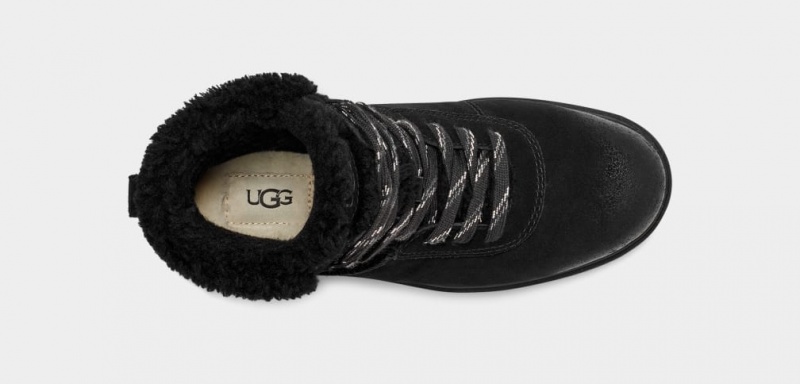 Kozaki Damskie Ugg Harrison Cozy Koronkowe Czarne | WAY-156480