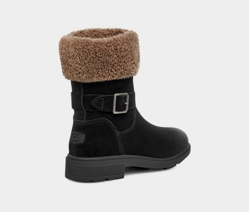 Kozaki Damskie Ugg Harrison Cuff Czarne | QEK-893705