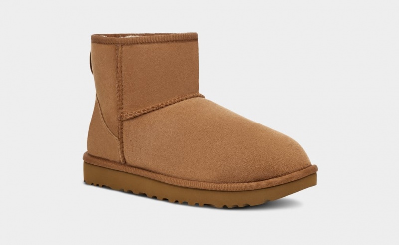 Kozaki Damskie Ugg Klasyczne Mini II Brązowe | NSW-370152