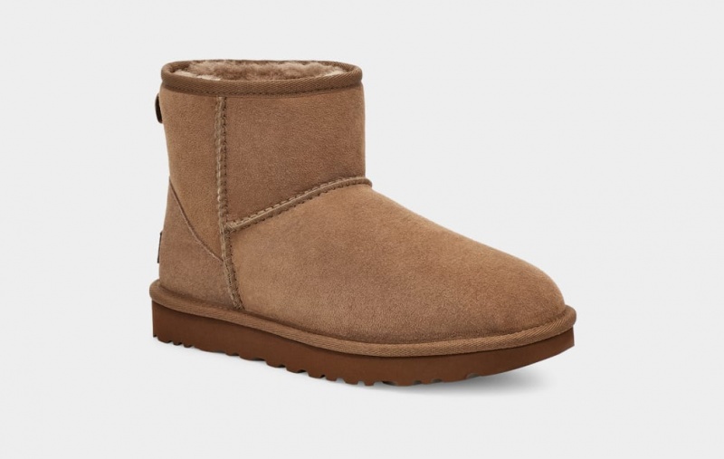 Kozaki Damskie Ugg Klasyczne Mini II Brązowe | MHB-983605