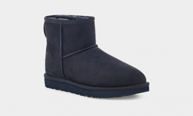 Kozaki Damskie Ugg Klasyczne Mini II Niebieskie | UDB-840761