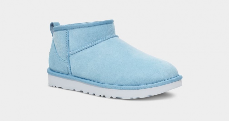 Kozaki Damskie Ugg Klasyczne Ultra Mini Niebieskie | SKE-967483