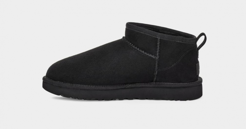 Kozaki Damskie Ugg Klasyczne Ultra Mini Czarne | UAR-314829