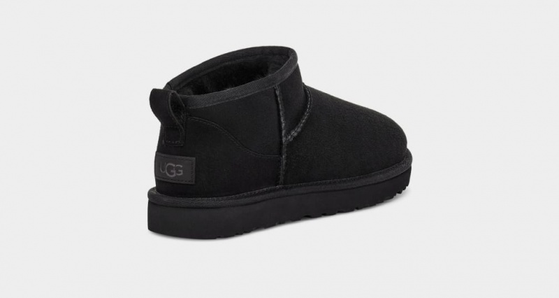 Kozaki Damskie Ugg Klasyczne Ultra Mini Czarne | UAR-314829