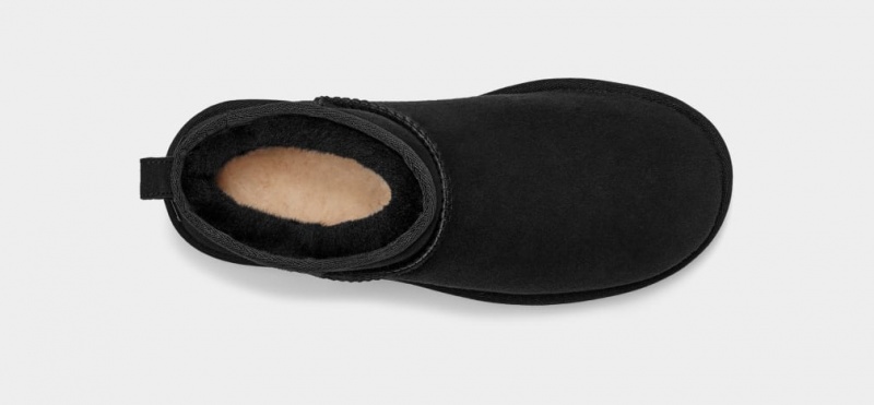 Kozaki Damskie Ugg Klasyczne Ultra Mini Czarne | UAR-314829