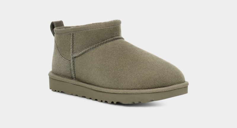 Kozaki Damskie Ugg Klasyczne Ultra Mini Zielone | WRI-065943