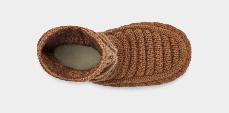 Kozaki Damskie Ugg Klasyczne Wysokie Chunky Knit Brązowe | RVH-501498