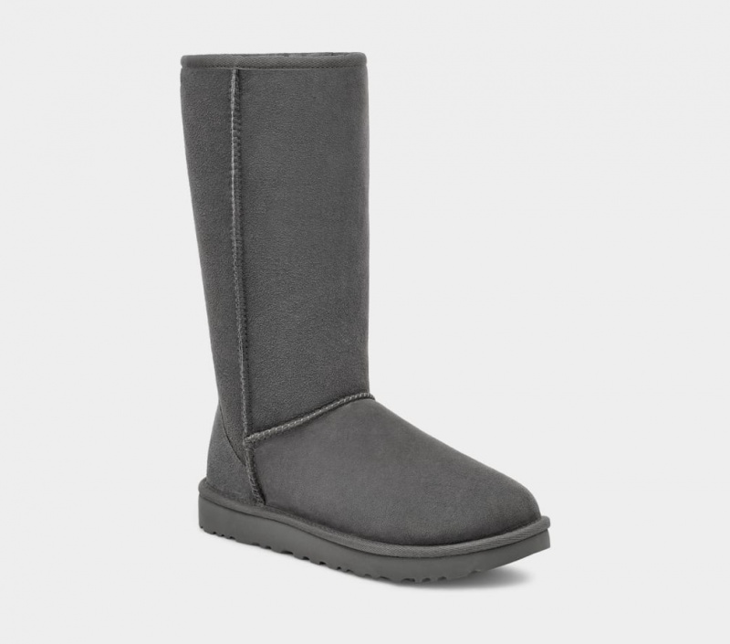 Kozaki Damskie Ugg Klasyczne Wysokie II Szare | TXN-704382