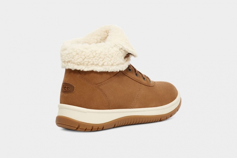 Kozaki Damskie Ugg Lakesider Mid Koronkowe Up Brązowe | SMR-412573