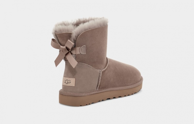 Kozaki Damskie Ugg Mini Bailey Bow II Szare | KLC-307962