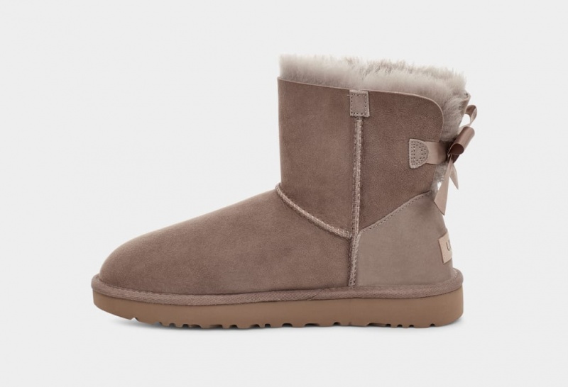 Kozaki Damskie Ugg Mini Bailey Bow II Szare | KLC-307962