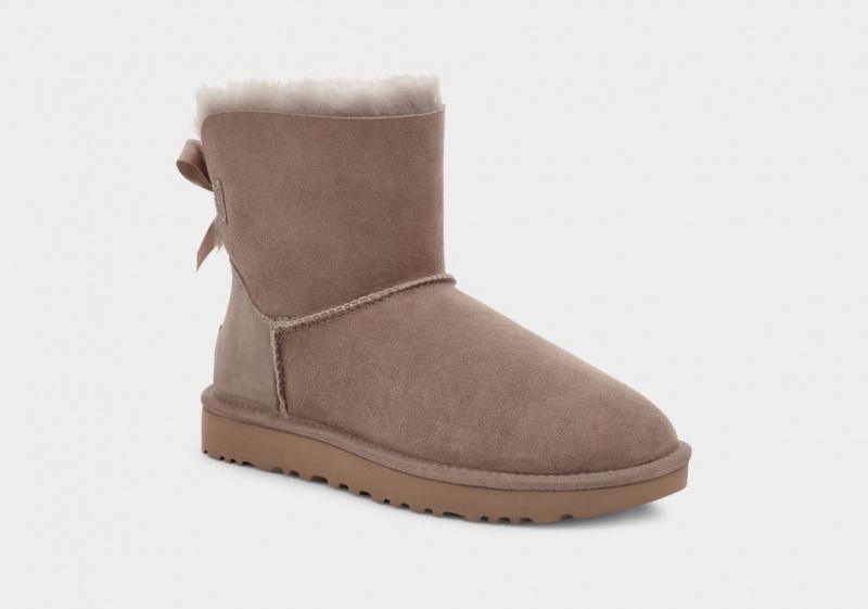 Kozaki Damskie Ugg Mini Bailey Bow II Szare | KLC-307962