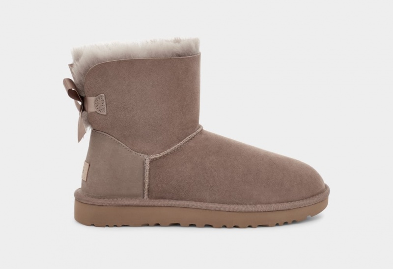 Kozaki Damskie Ugg Mini Bailey Bow II Szare | KLC-307962