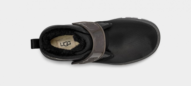 Kozaki Damskie Ugg Neumel Grafiką Monogram Czarne | ZRB-876023