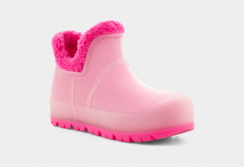 Kozaki Damskie Ugg Raincloud Clear Różowe | MAC-302856