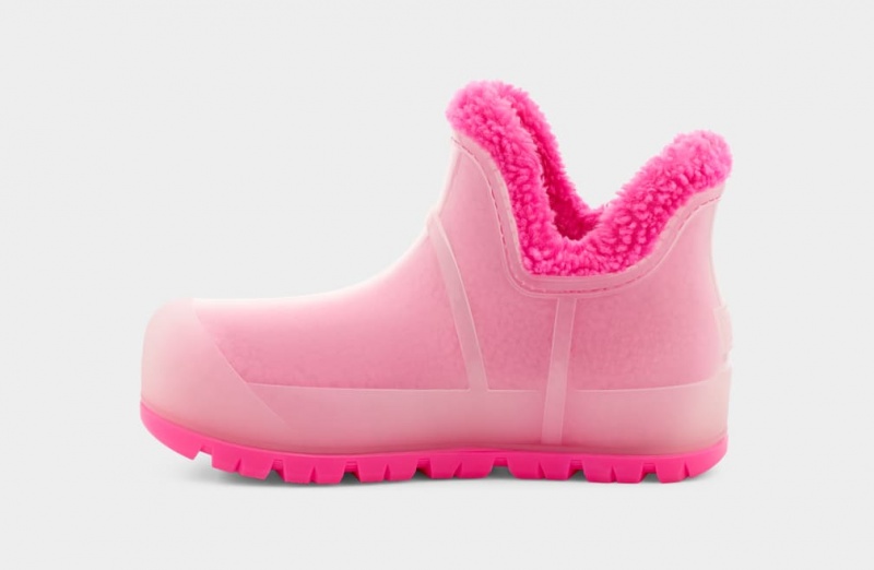 Kozaki Damskie Ugg Raincloud Clear Różowe | MAC-302856