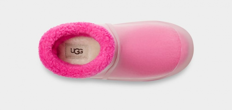 Kozaki Damskie Ugg Raincloud Clear Różowe | MAC-302856