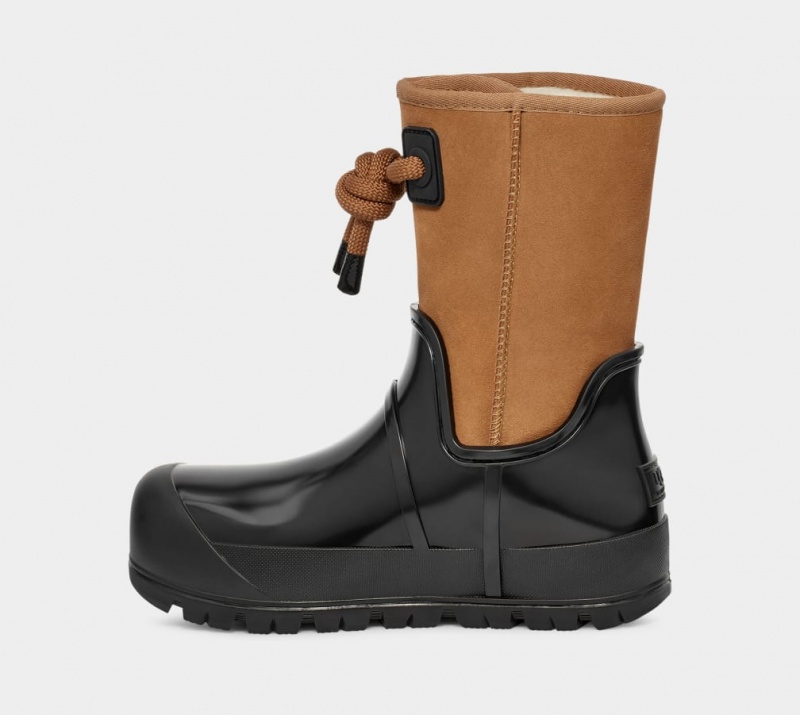 Kozaki Damskie Ugg Raincloud Koronkowe Zamszowe Brązowe | PJB-852136