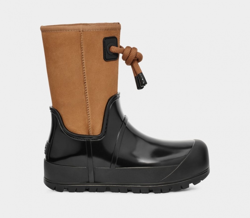 Kozaki Damskie Ugg Raincloud Koronkowe Zamszowe Brązowe | PJB-852136