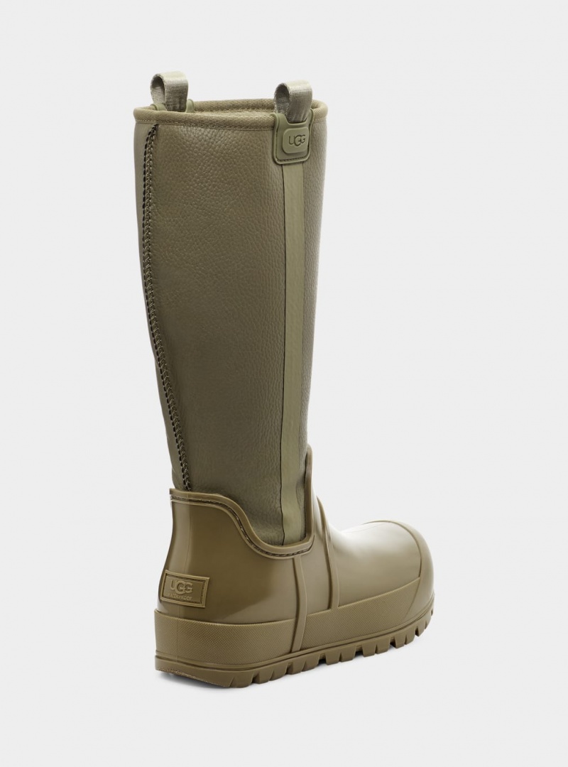 Kozaki Damskie Ugg Raincloud Wysokie Oliwkowe | WRQ-824735