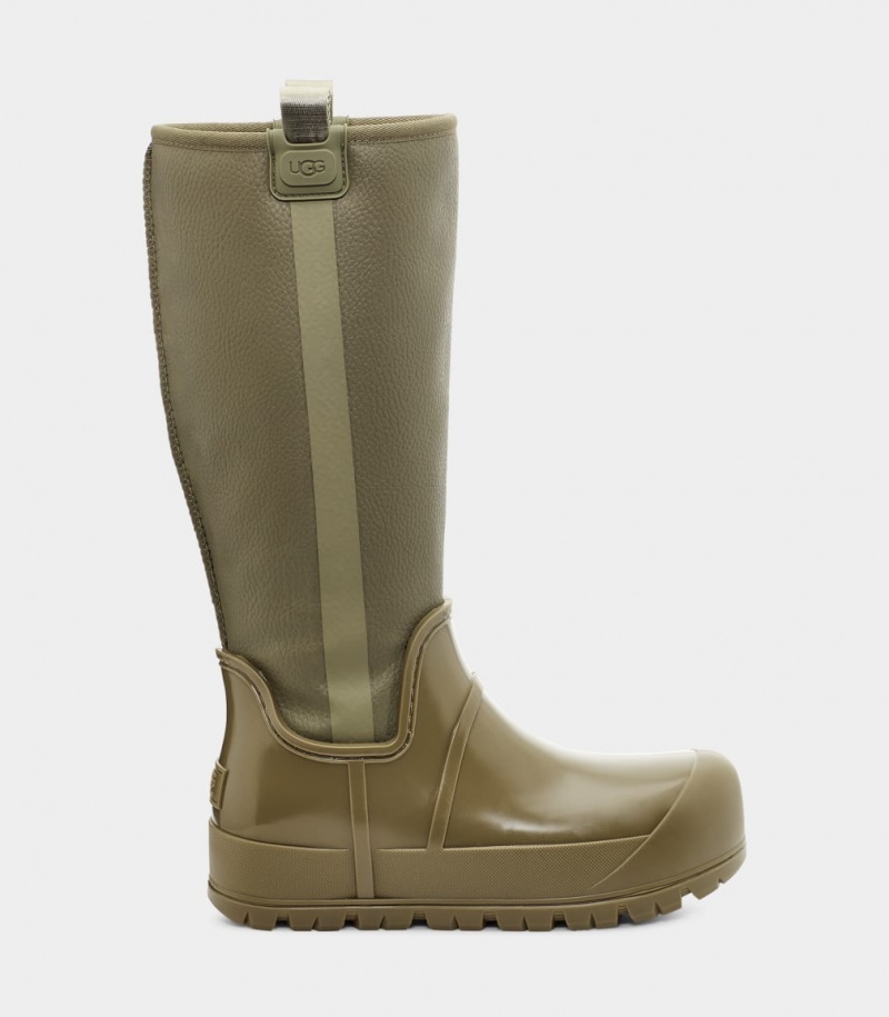 Kozaki Damskie Ugg Raincloud Wysokie Oliwkowe | WRQ-824735