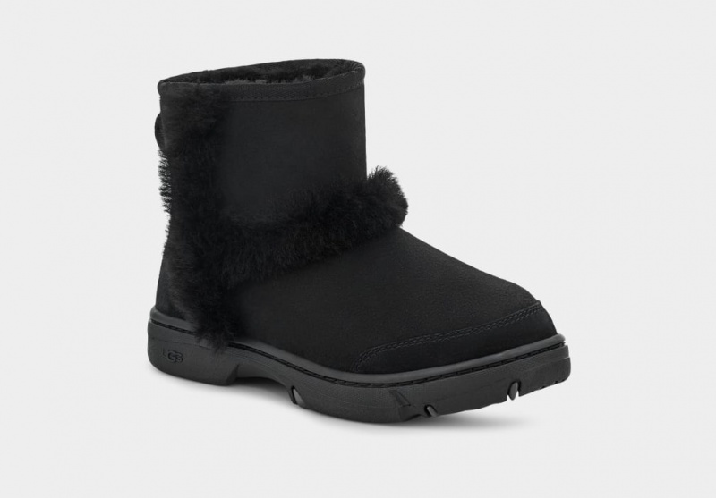 Kozaki Damskie Ugg Sunburst Mini Czarne | GZW-629417