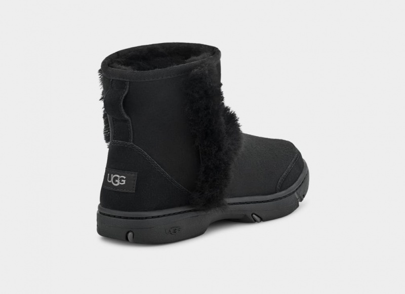 Kozaki Damskie Ugg Sunburst Mini Czarne | GZW-629417