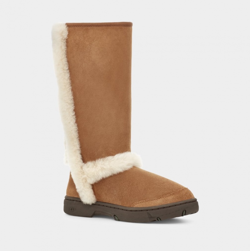 Kozaki Damskie Ugg Sunburst Wysokie Brązowe | IVA-530746