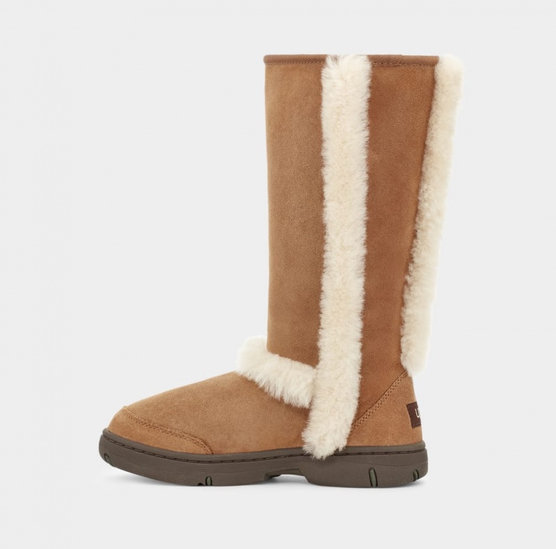 Kozaki Damskie Ugg Sunburst Wysokie Brązowe | IVA-530746