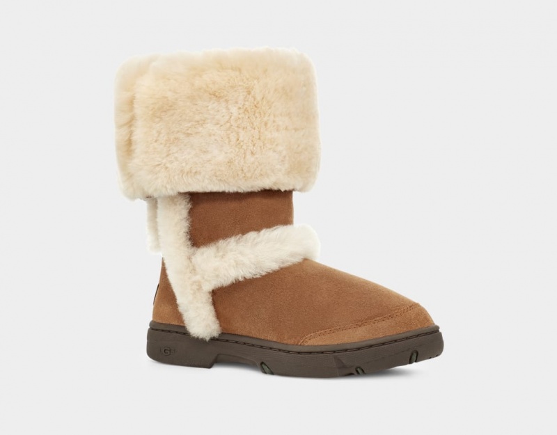 Kozaki Damskie Ugg Sunburst Wysokie Brązowe | IVA-530746