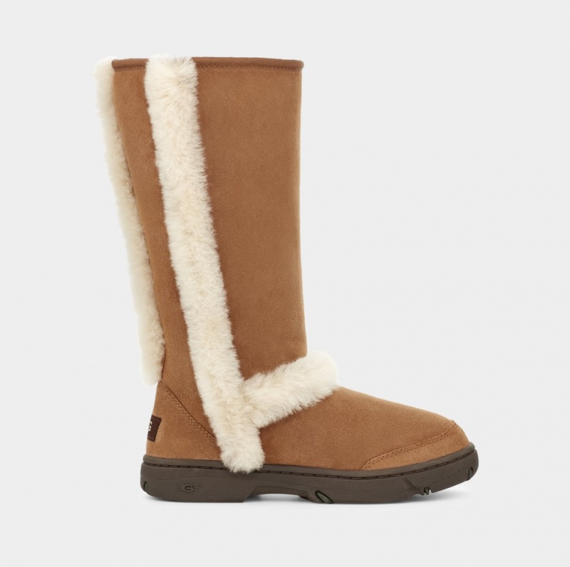 Kozaki Damskie Ugg Sunburst Wysokie Brązowe | IVA-530746