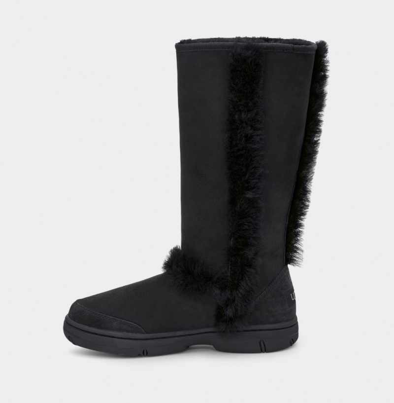 Kozaki Damskie Ugg Sunburst Wysokie Czarne | EOT-836741