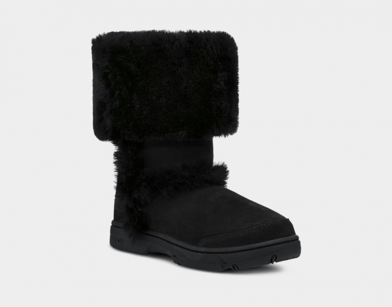 Kozaki Damskie Ugg Sunburst Wysokie Czarne | EOT-836741