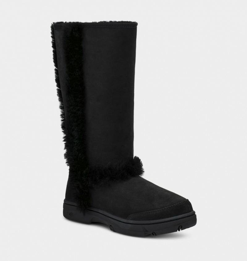 Kozaki Damskie Ugg Sunburst Wysokie Czarne | EOT-836741