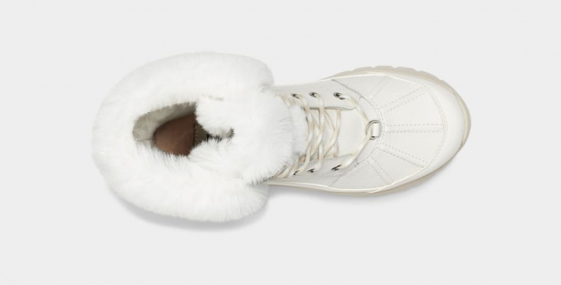 Kozaki Damskie Ugg Yose Fluff Białe | KCX-917356