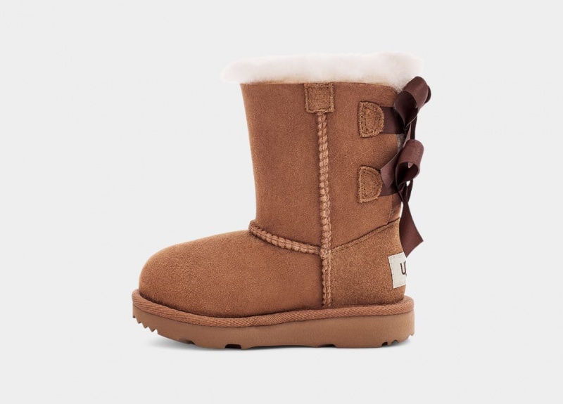 Kozaki Dziecięce Ugg Bailey Bow II Brązowe | QIE-574023