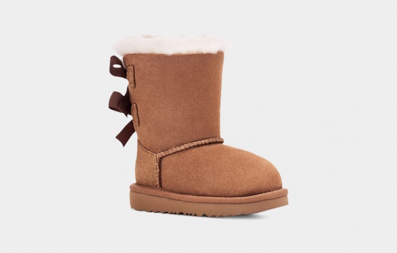 Kozaki Dziecięce Ugg Bailey Bow II Brązowe | QIE-574023