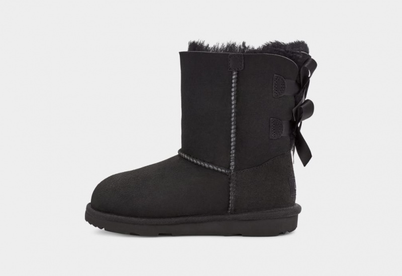 Kozaki Dziecięce Ugg Bailey Bow II Czarne | RHE-706314