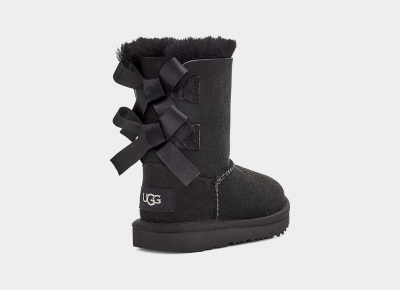 Kozaki Dziecięce Ugg Bailey Bow II Czarne | KBT-783916