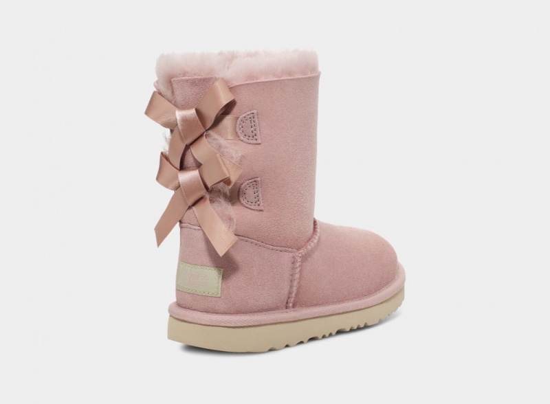 Kozaki Dziecięce Ugg Bailey Bow II Różowe Szare | OJX-253107