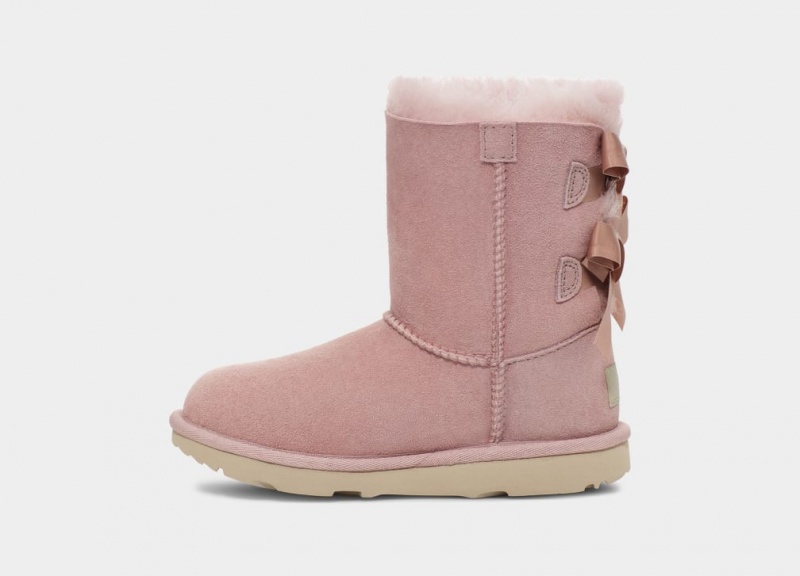 Kozaki Dziecięce Ugg Bailey Bow II Różowe Szare | OJX-253107