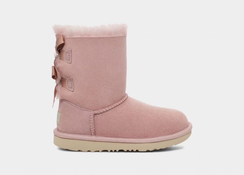 Kozaki Dziecięce Ugg Bailey Bow II Różowe Szare | OJX-253107