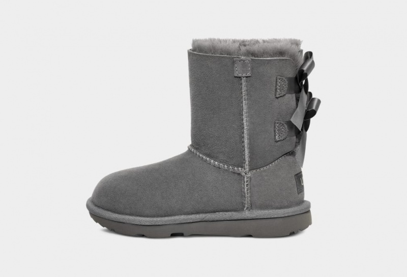 Kozaki Dziecięce Ugg Bailey Bow II Szare | QOA-563841