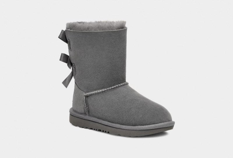 Kozaki Dziecięce Ugg Bailey Bow II Szare | QOA-563841