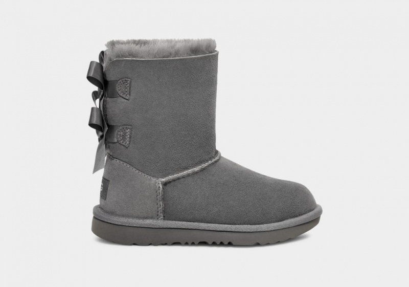 Kozaki Dziecięce Ugg Bailey Bow II Szare | QOA-563841