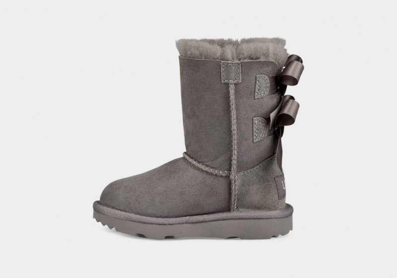 Kozaki Dziecięce Ugg Bailey Bow II Szare | WSH-173485