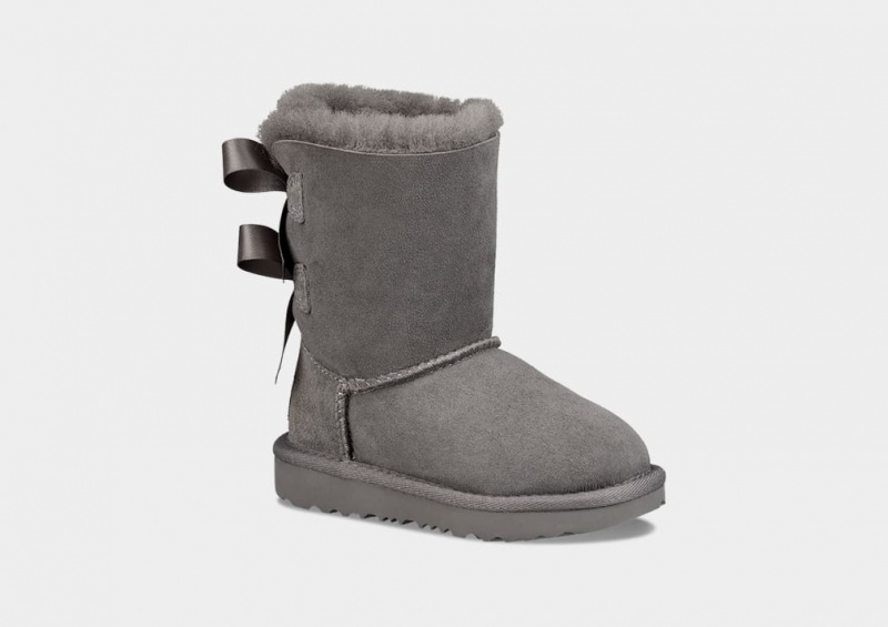 Kozaki Dziecięce Ugg Bailey Bow II Szare | WSH-173485