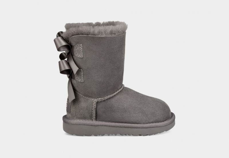 Kozaki Dziecięce Ugg Bailey Bow II Szare | WSH-173485